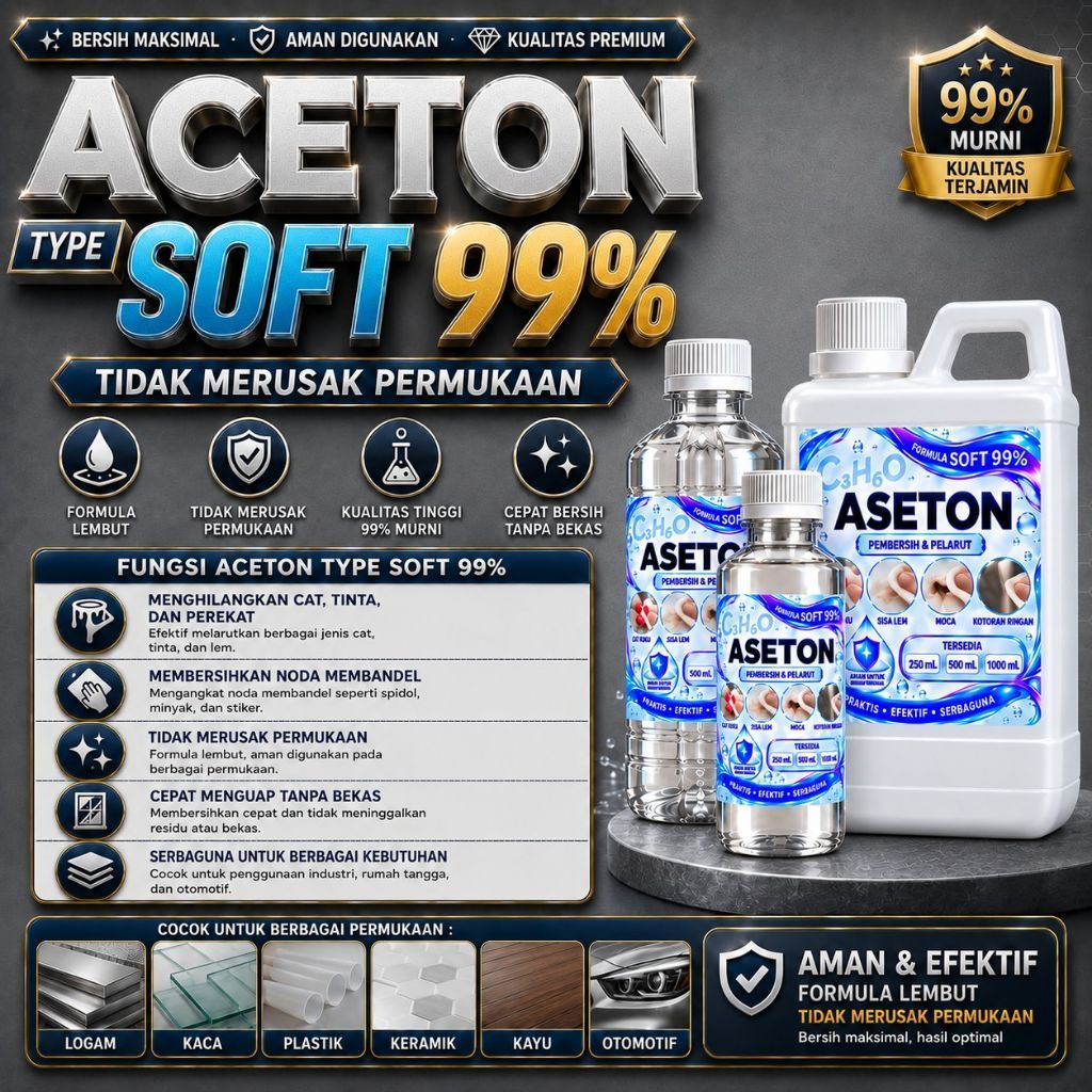 Aceton Type Soft | Pembersih kutek dan cat kuku
