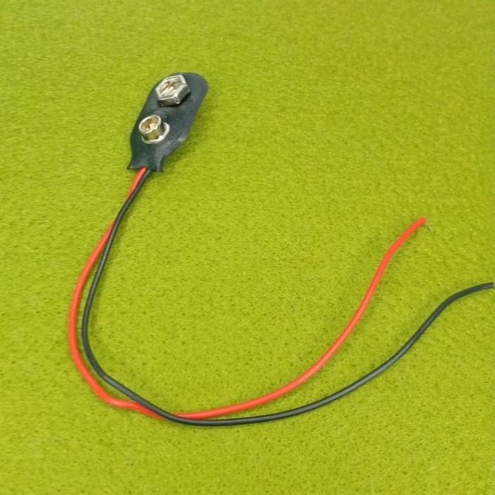 Kabel Konektor / Klem Baterai 9V (Soket Baterai Kotak 9 Volt)

