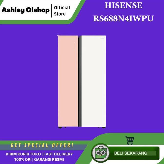 Kulkas Bespoke Hisense Rs688N4Iwpu 564 L Inverter Side By Side Bespoke