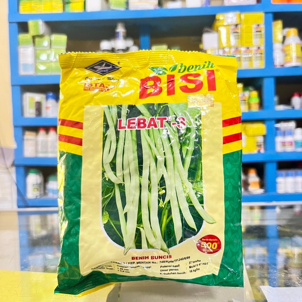 Benih Buncis LEBAT 3 500 gram Cap Kapal Terbang - Bibit Buncis Lebat 3