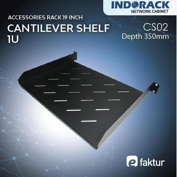 DS184 - CS02 - Cantilever 1U Depth 350mm - 19Inch - INDORACK