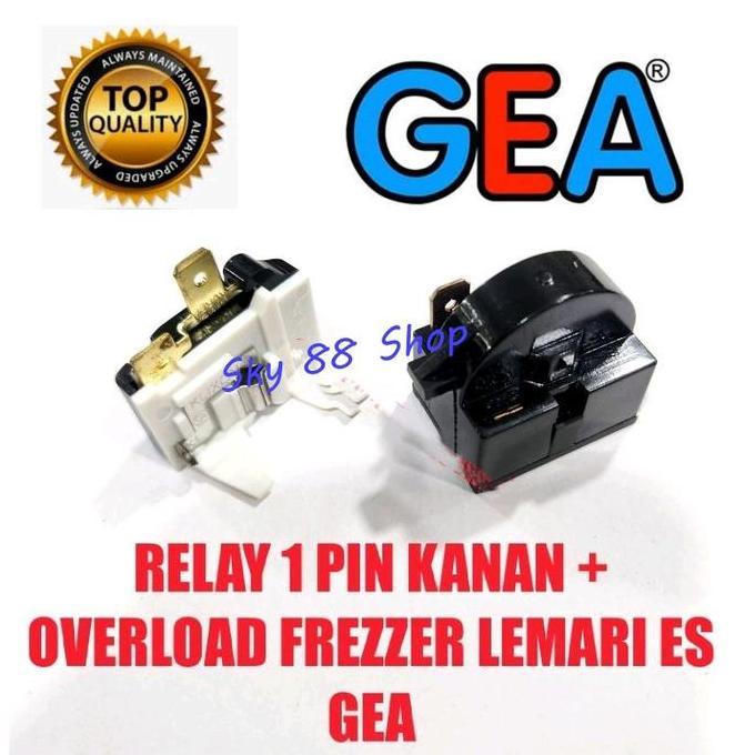 DS245 - Relay Ptc Overload Kulkas 1 Pintu/Showcase Gea 1 Pintu Kaca - Model Kulkas 1 Pintu
