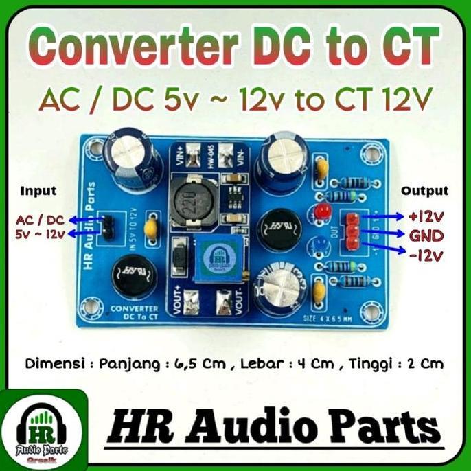 Kit Modul Ct12V Converter Step Up Ac / Dc 5V To Ct12V For Tone Control Preamp Mixer Mic Echo Equaliz