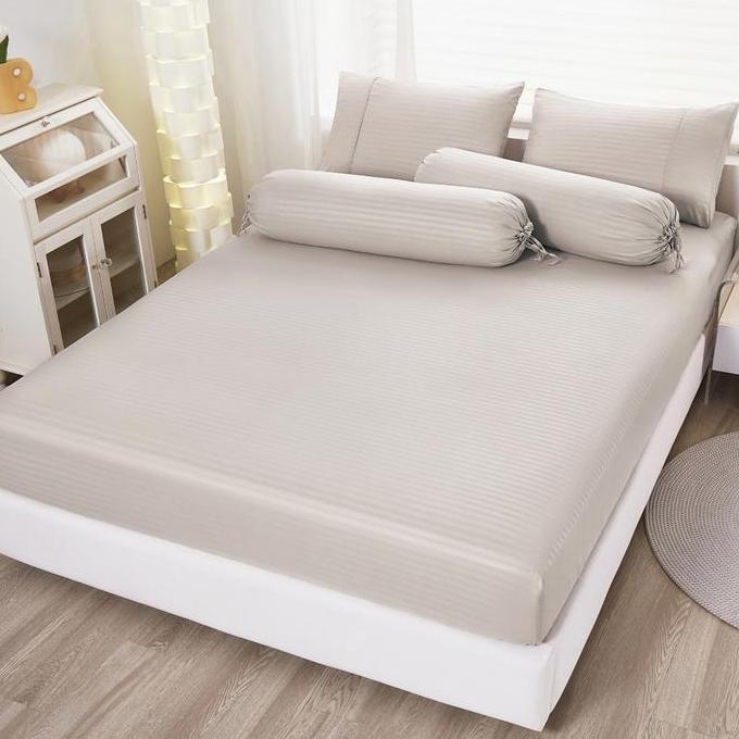 Informa Set Seprai Microfiber Emboss Cokelat Muda King Queen Single 180x200 160x200 120x200 100x200 