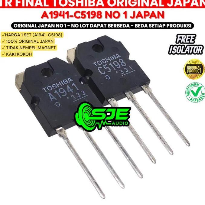 DE156 - TR FINAL A1941 C5198 TRANSISTOR TR TOSHIBAa JAPAN JEPANG ASLI ORIGINAL ORI TR A 1941 C 5198 