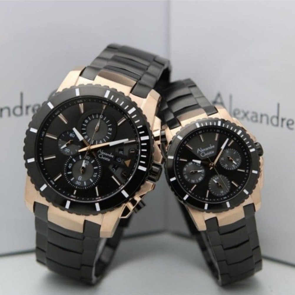 Alexandre Christie AC 6455 / AC6455 Jam Tangan Couple  Original