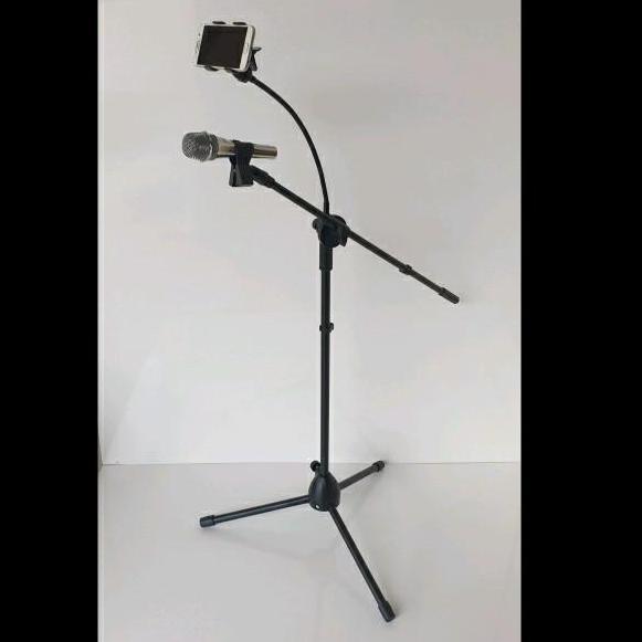 Tiang Mic / Stand Mic / Tripod Mic Berdiri HOLDER HP ( Metal Noise )