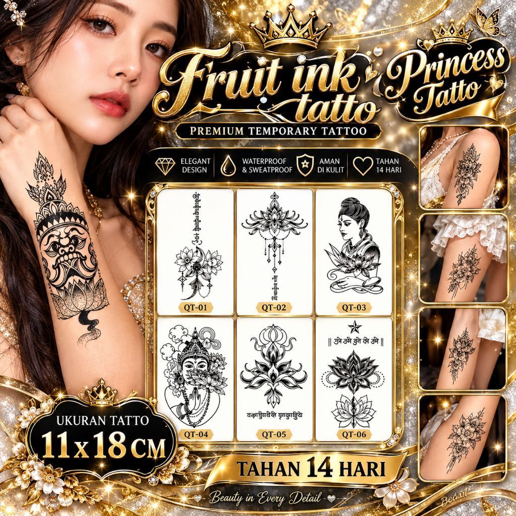 TATTO | sticker tatto semi permanent || tatto tahan air || tatto fruit ink || tatto art