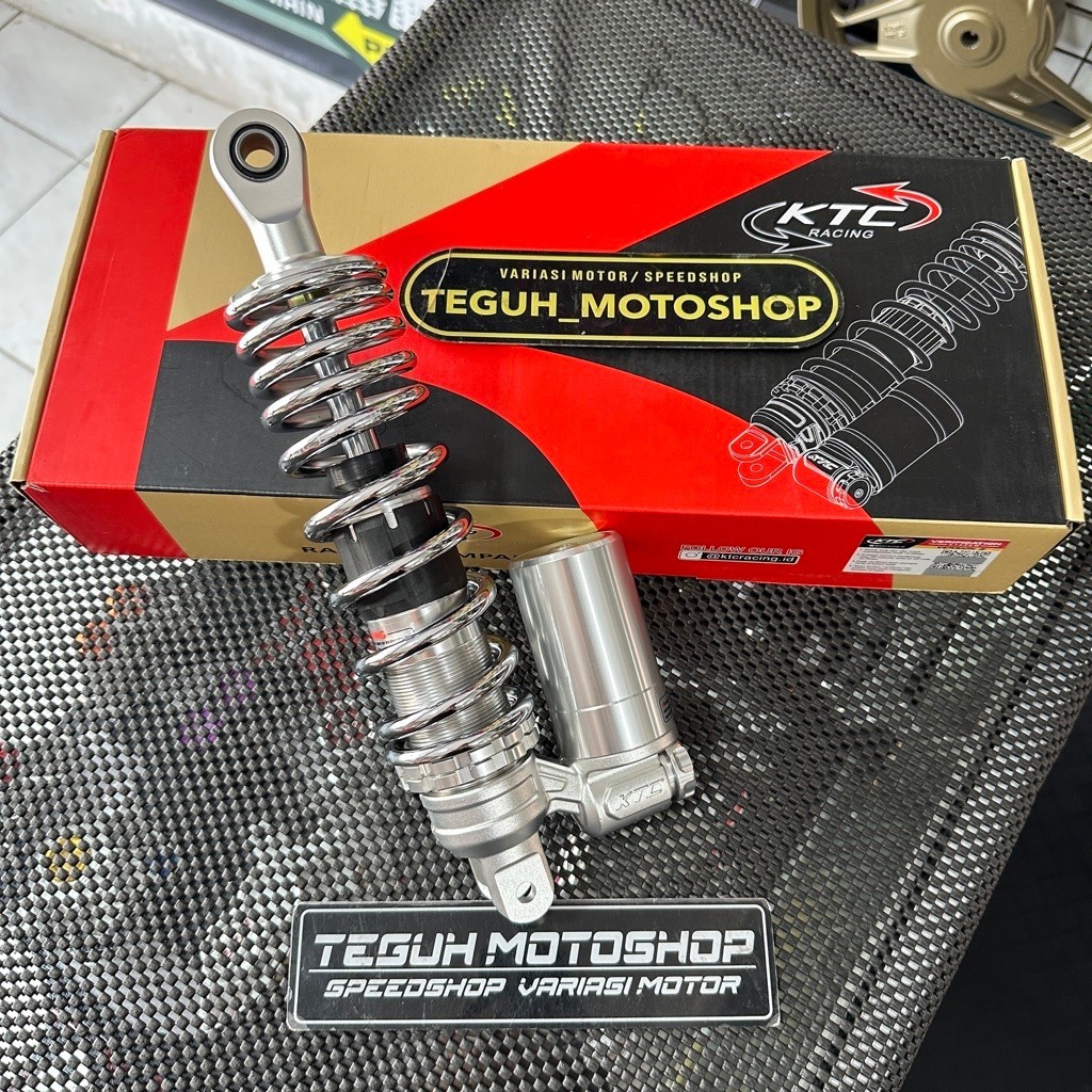 SHOCK BELAKANG MIO KTC APEX MIO SPORTY 305MM CHROME EDITION SHOCK MIO KTC TABUNG BAWAH