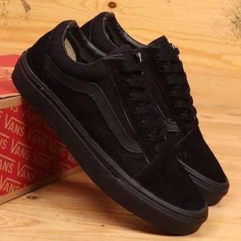 COD sepatu sekolah hitam vans 36-43