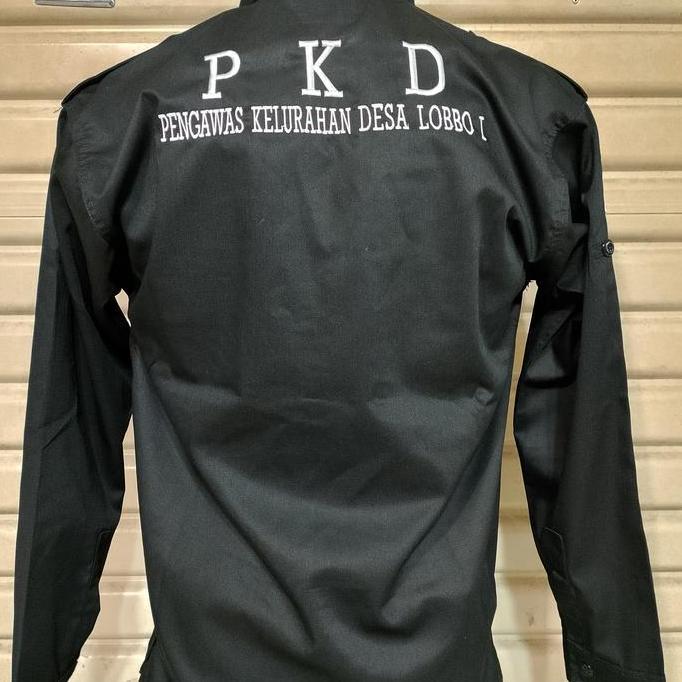 Ready Kemeja BAWASLU Seragam PKD Hitam Lengan Panjang murah