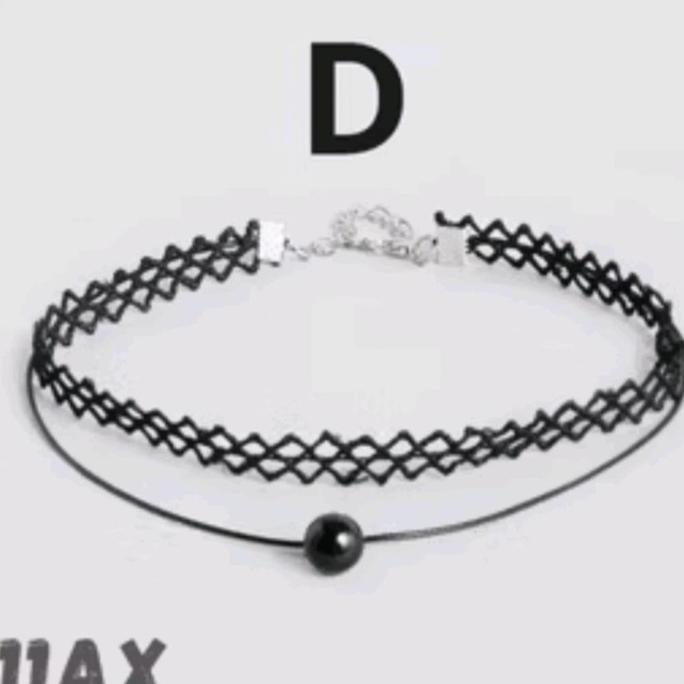 Kalung Coker / Choker / Gothic / Gotik / Vintage / Hitam wanita