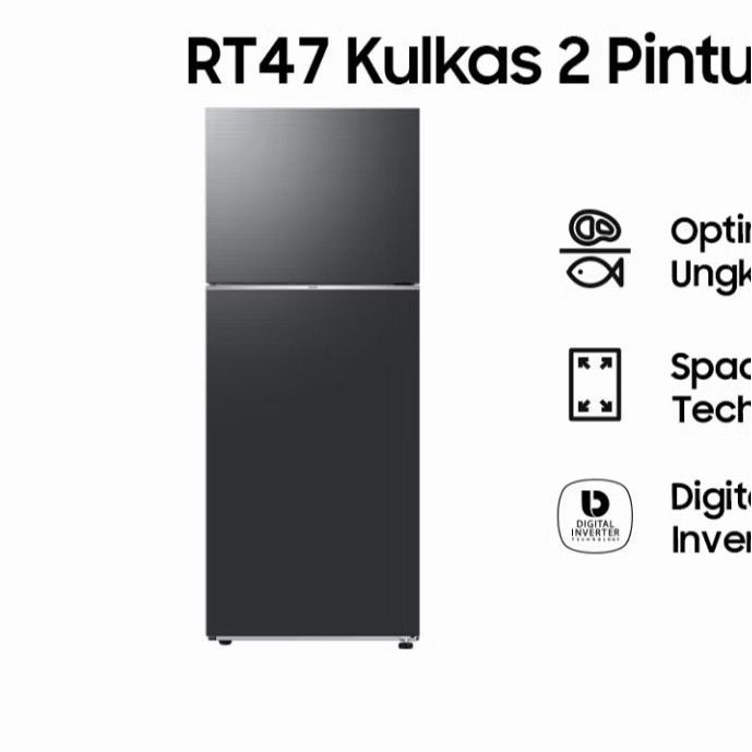 SAMSUNG RT47CG6422B1SE / RT47 Kulkas 2 Pintu w/Ungkep Compartment 465L