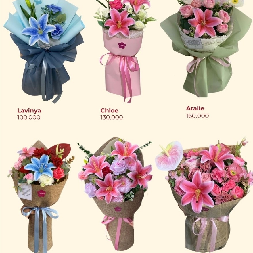 Buket Bunga Lily Artificial