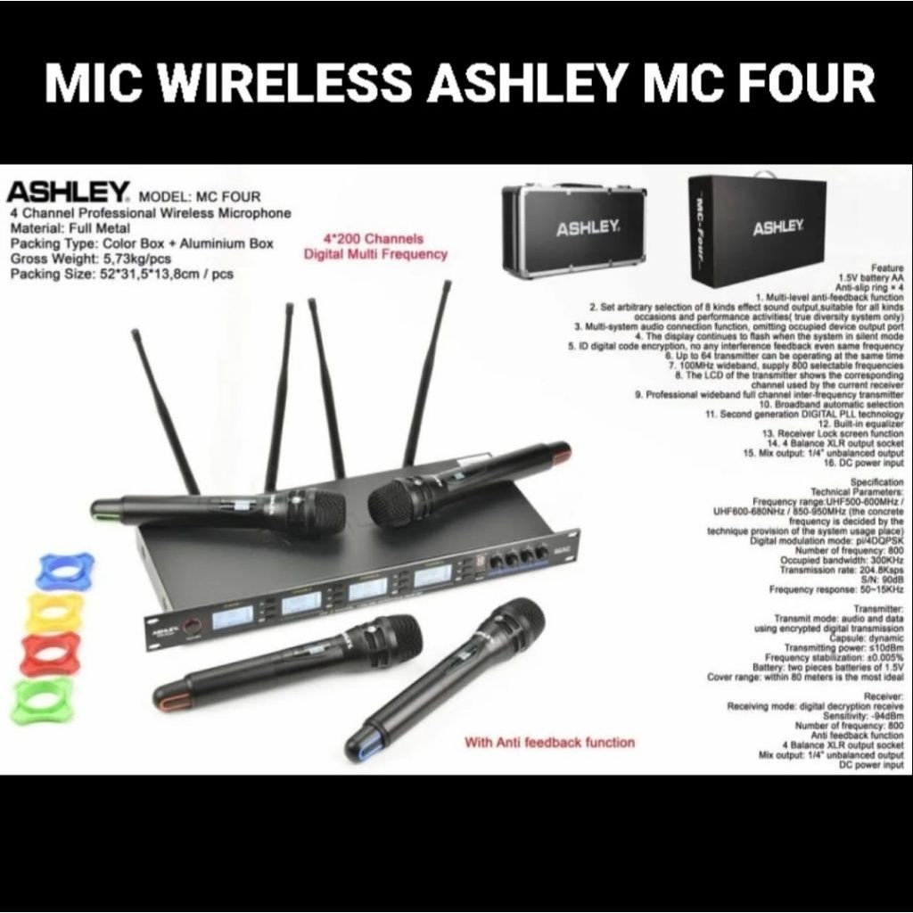 ASHLEY Microphone Wireless MC FOUR Digital 4 Handle
