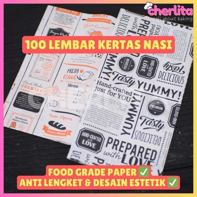 Kertas Nasi Motif Food Wrapper Laminasi Foodgrade Premium