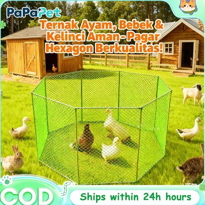 Ram Plastik Kandang Ayam Lebar Pagar Kawat Lipat Kuat dan Fleksibel untuk Ayam dan Unggas Mudah Dipi