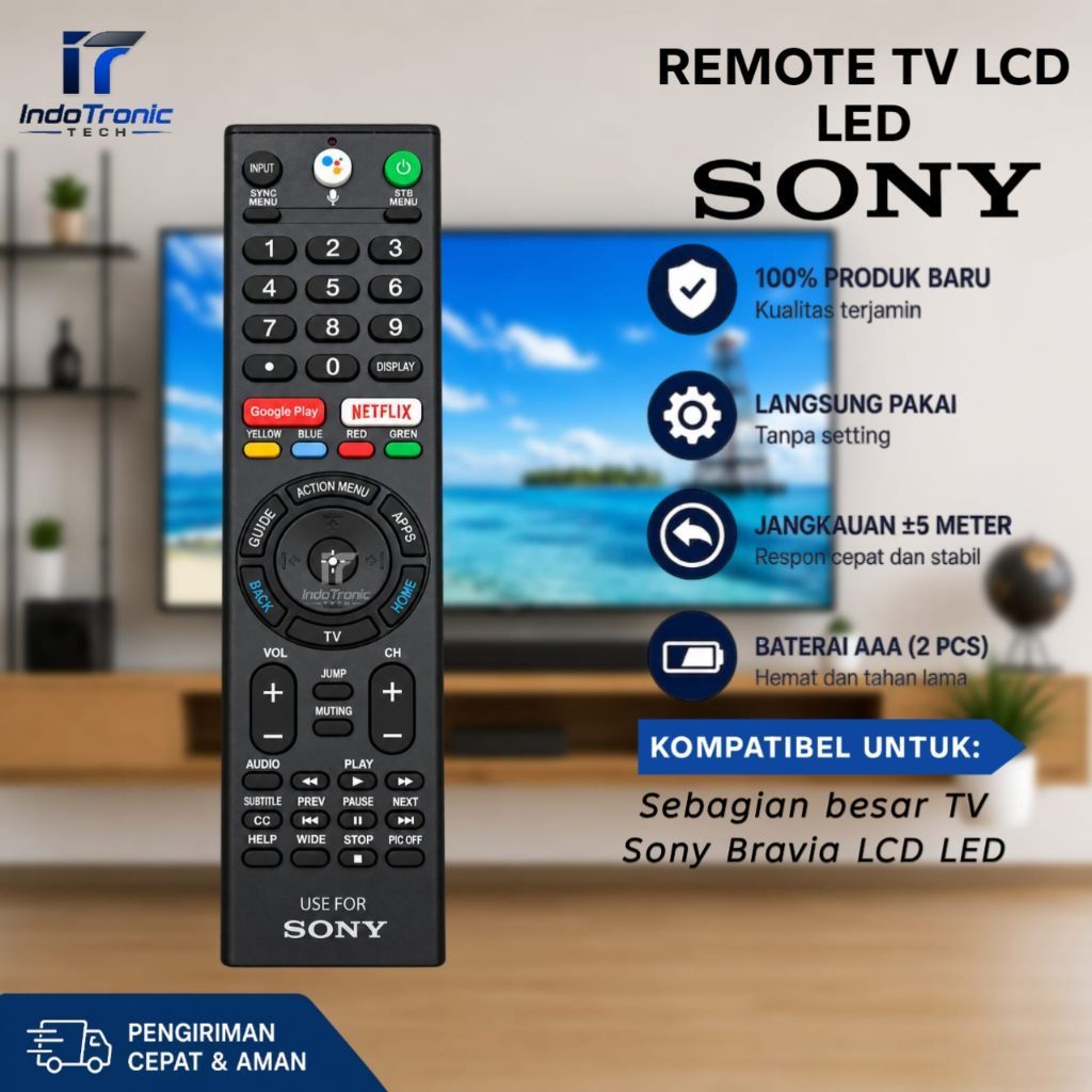 Remot Remote TV Sony RMP-310P Model KD-49X7500F KD-49X8000G KD-49X8500G KD-55X7500F KD-55X8000G KD-6