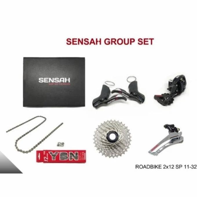 Sensah Group Set 12 Speed Road Bike Carbon Empire 2 X 12 Speed 11- 32T 2 X 12 Sp Sensah Empire