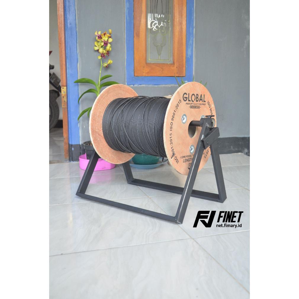 Roll Kabel FO Alat Tarik Cable Fiber Optik Gulungan wifi dudukan lipat penggulung drop core hasbel