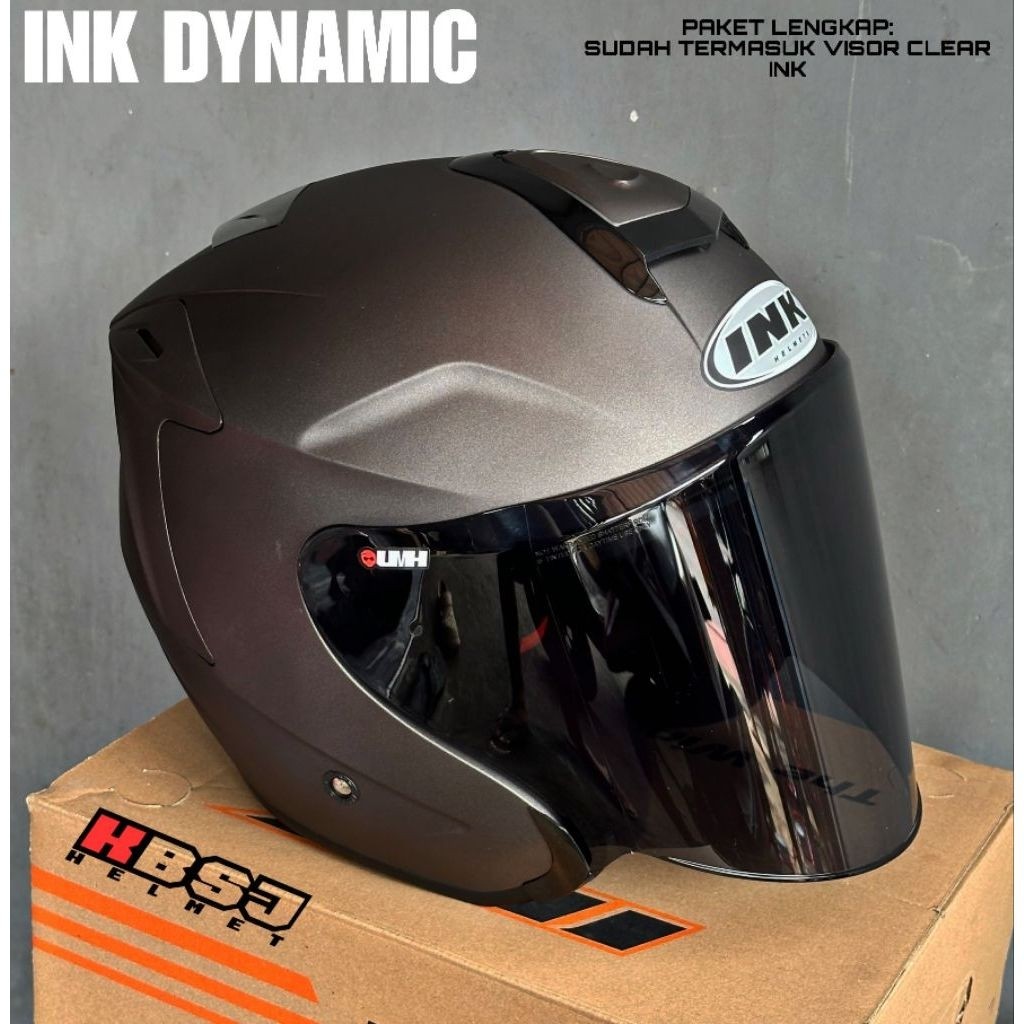 HELM INK DINAMIC ORIGINAL PAKET GANTENG KACA HITAM INK DYNAMIC DINAMIK