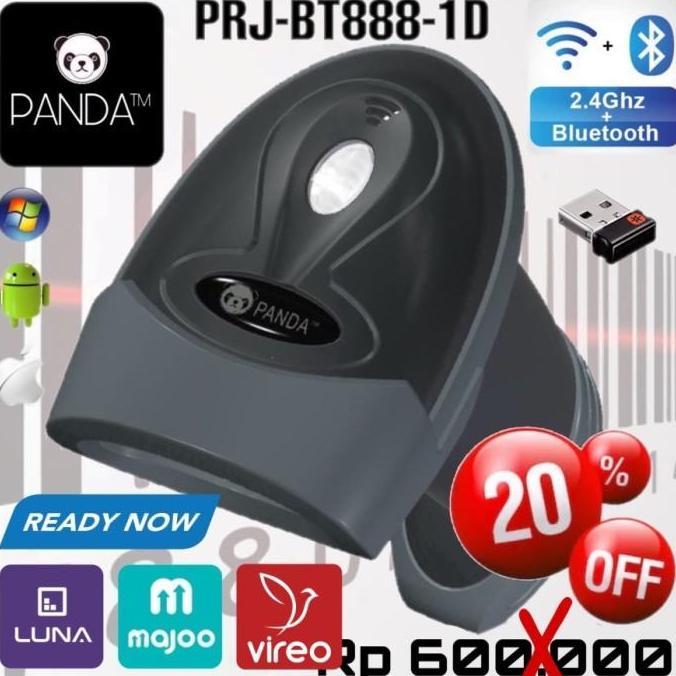 PANDA PRJ-BT888-1D WERELESS LASER BARCODE SCANNER (BLUETOOTH+2.4G) Mesin