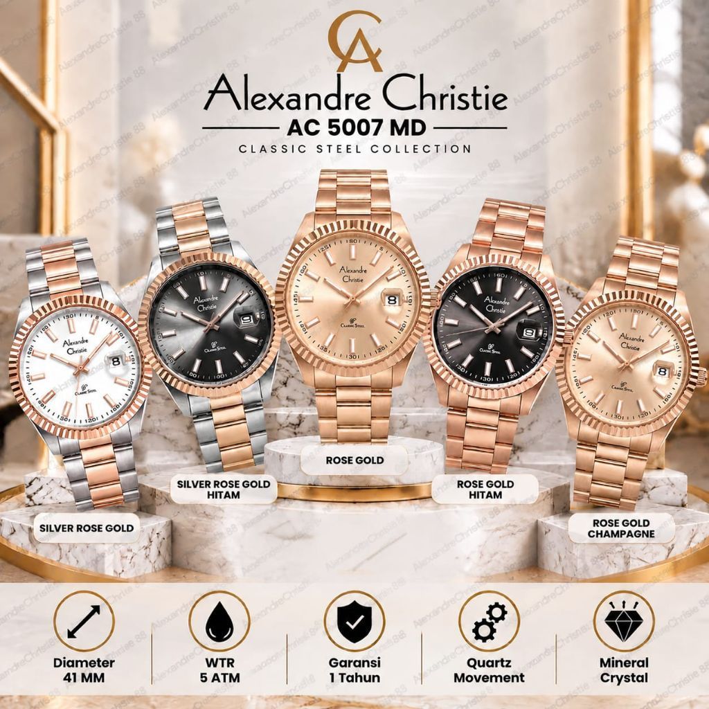 Jam Tangan Pria Alexandre Christie 5007 AC5007 AC 5007 [Original Garansi Resmi Internasional 1 Tahun