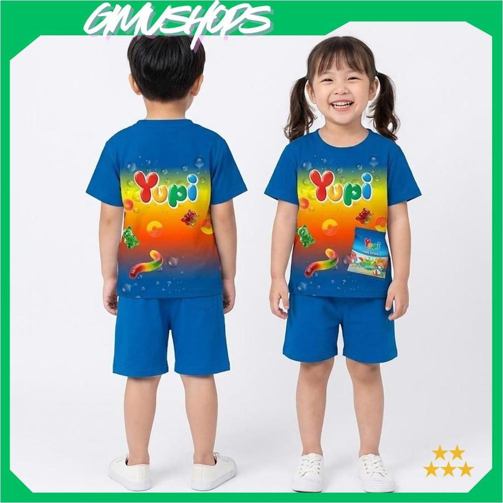 Setelan Baju Anak Laki-Laki Dan Perempuan Unisex 1-8 Tahun Motif Viral Indomi Chitato Ultramild Soto