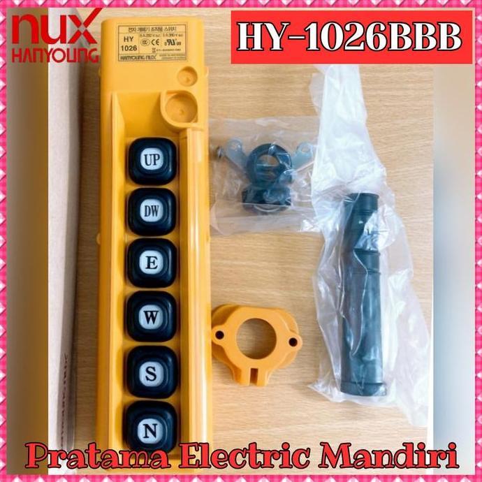 TERMURAH - HANYOUNGNUXPENDANTHOIST PUSH BUTTON SWITCH SINGLE SPEED HY-1026-BBB HY 1026-BBB HY 1026BB