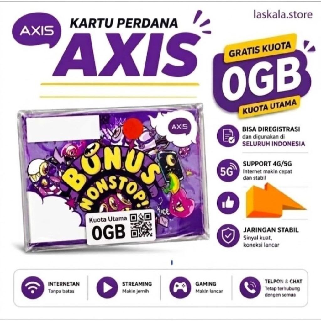 Kartu Perdana Axis Segel Kosongan