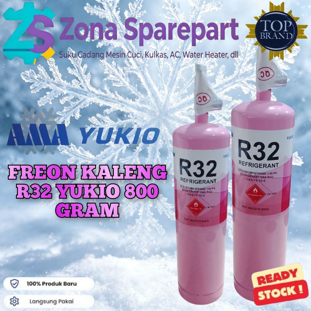 FREON R 32 | FREON KALENG R32 YUKIO 650 GRAM | REFRIGRANT R32