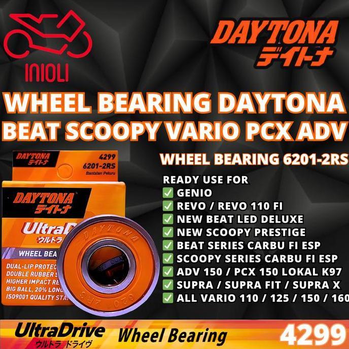 WHEEL BEARING DAYTONA BEAT SCOOPY PCX ADV GENIO VARIO BEAT DELUXE SPACY SUPRA X SATRIA FU 150 REVO C