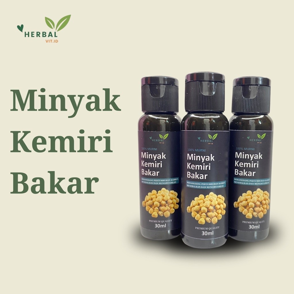 Minyak Kemiri Bakar 30ml / Minyak Kemiri Bakar Asli tanpa Campuran / Minyak Kemiri Bakar Murni