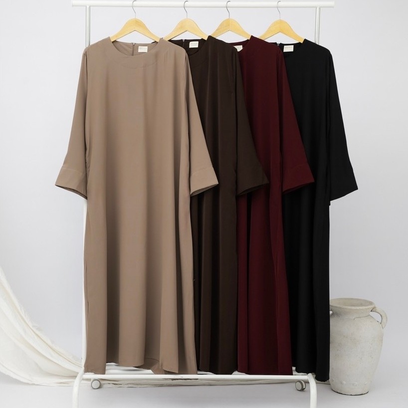 SALMA Abaya Basic | Abaya Umroh Wanita | Gamis Muslimah Basic