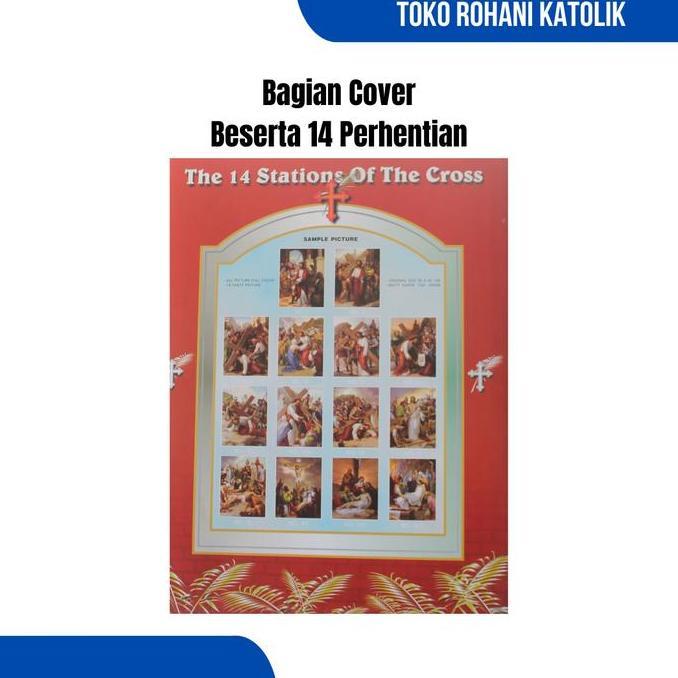 POSTER JALAN SALIB - 14 LEMBAR / POSTER 14 PERHENTIAN JALAN SALIB / HIASAN DINDING / GAMBAR ROHANI
