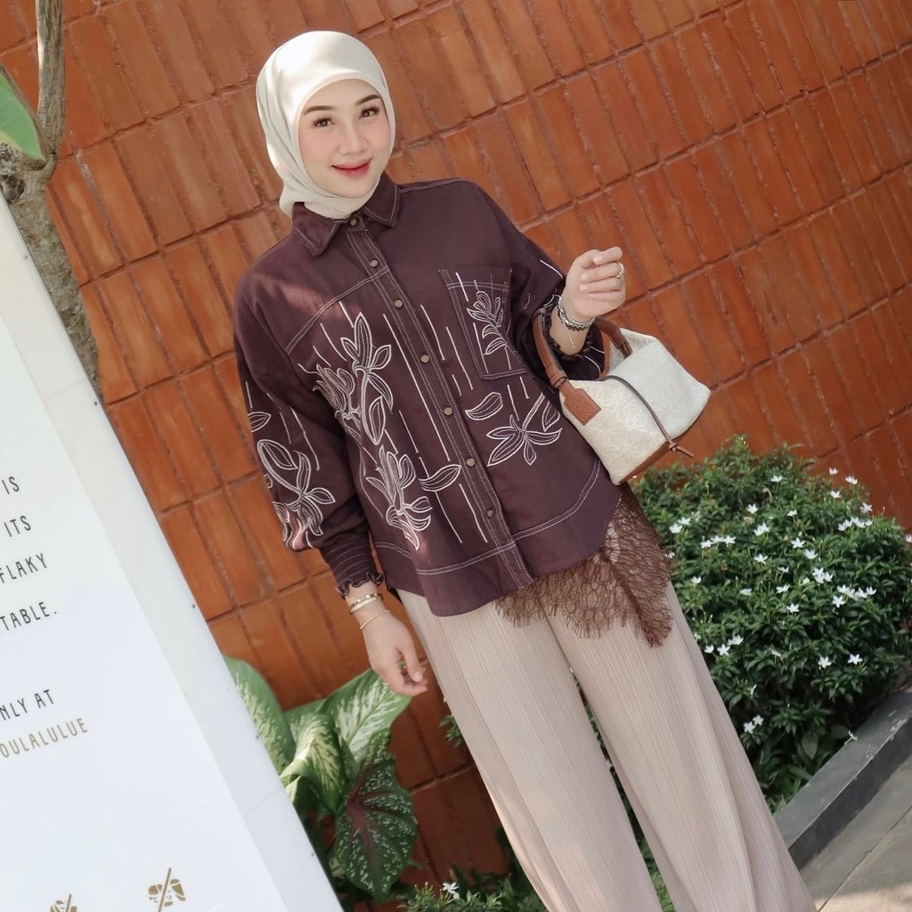 Pamela Jeans Oversized Bordir Premium