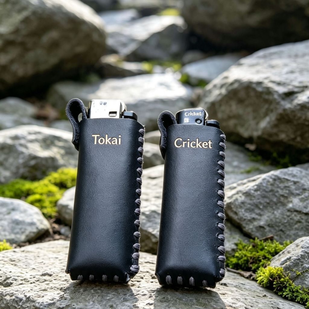 Sarung Korek Tokai Dan Cricket KULIT SAPI ASLI Handmade Sarung Korek Unik