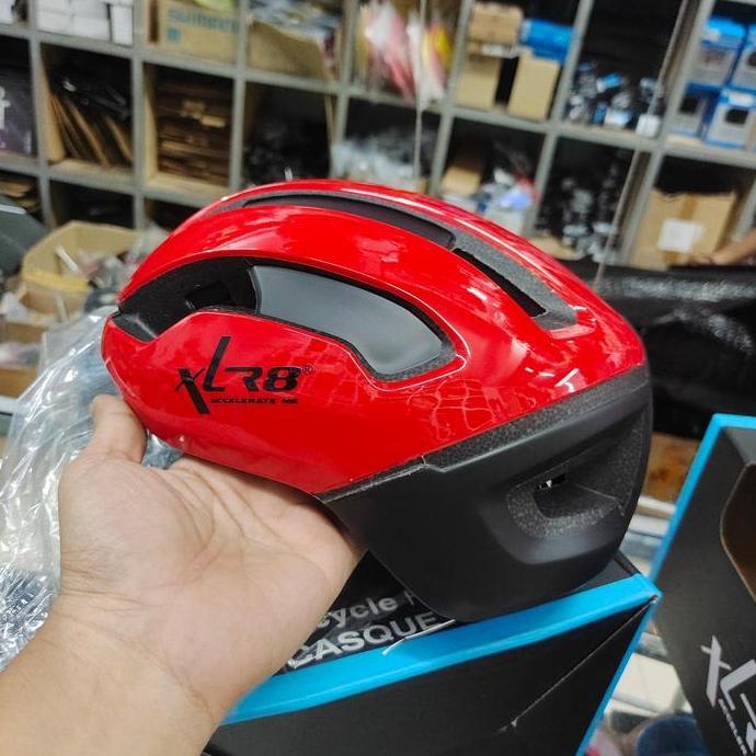 Helm Roadbike XLR8 Type #2 Red Black