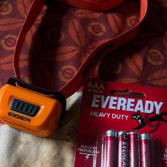headlamp eiger + baterai