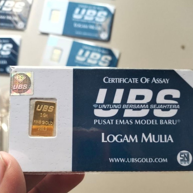 Emas UBS 1 Gram Murni dengan Sertifikat Asli