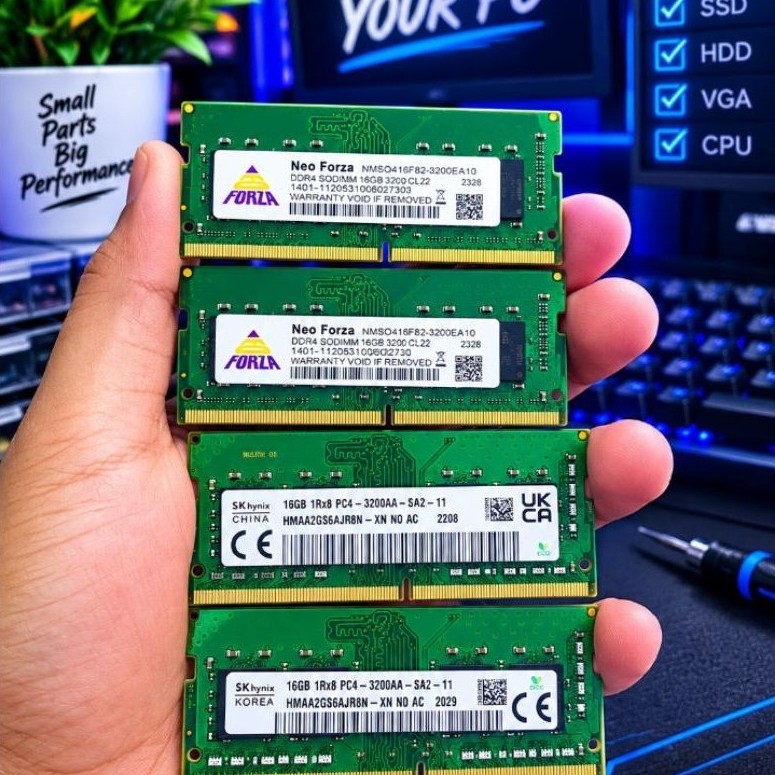 Memory (Ram) sodim 16gb ddr4 3200mhz Garansi