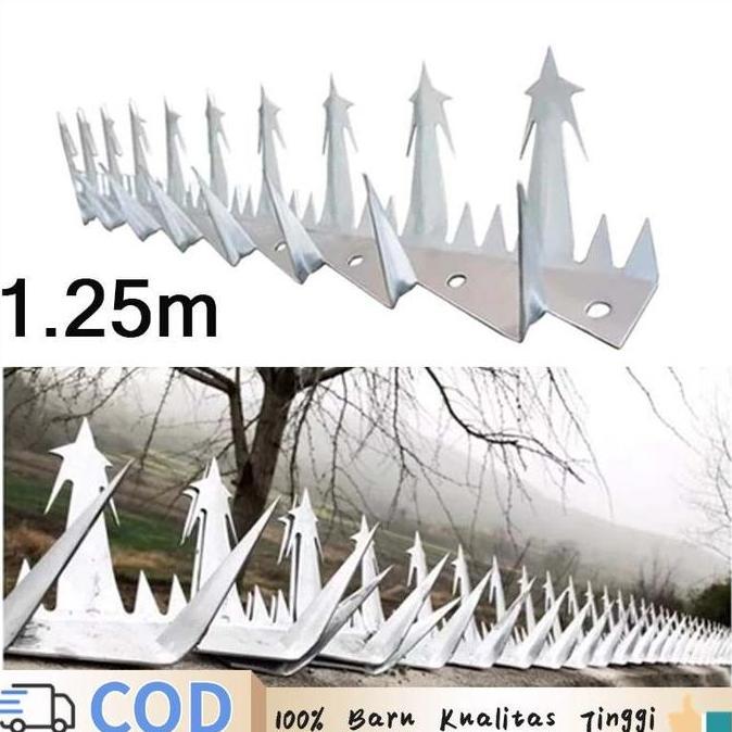 TERBARU 1.25m Wall Spike Wall Spike Anti Maling Kawat Wall Spike Anti Maling Duri Tembok Anti Maling