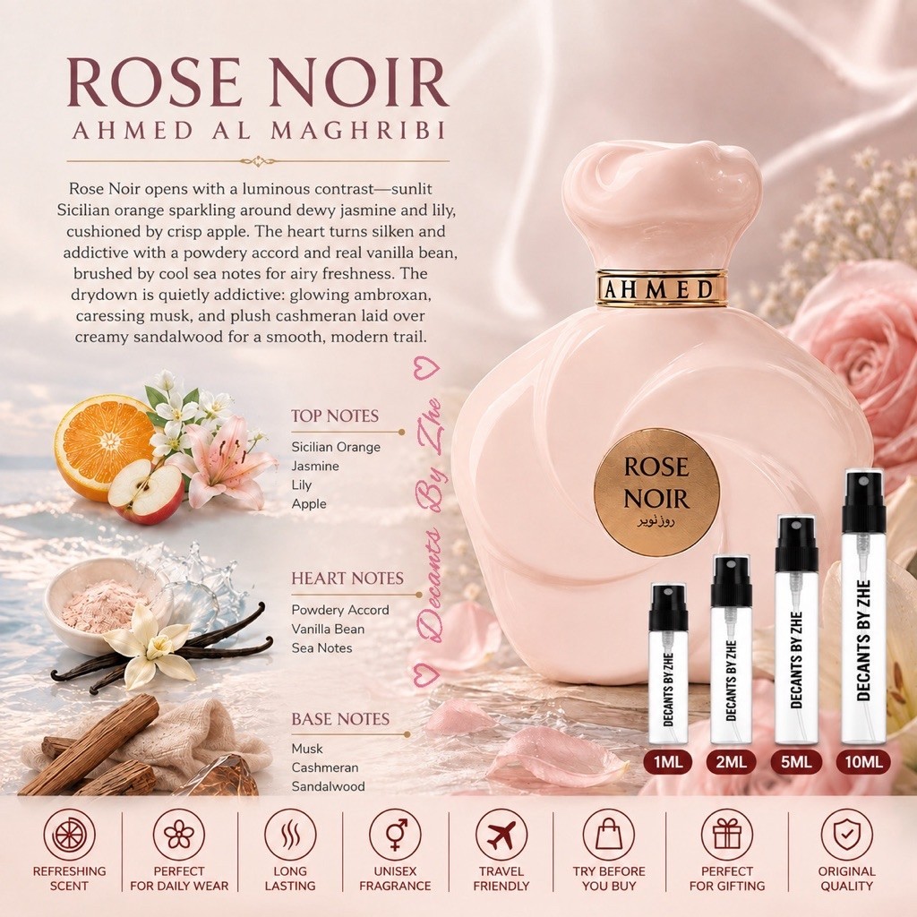 Decant/Share in Jar Rose Noir Extrait DP Ahmed Al Maghribi