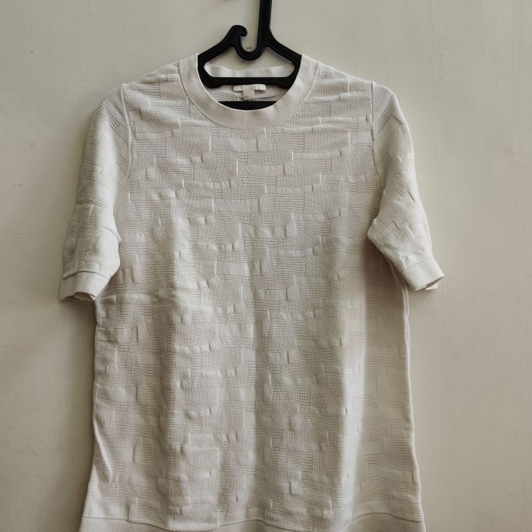COS KNIT TOP / COS TEXTURED KNIT TOP / ATASAN KNIT WANITA BROKEN WHITE