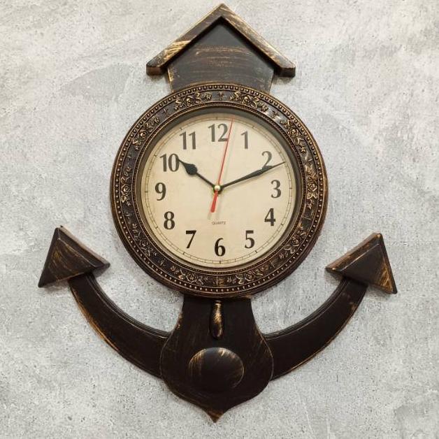 [WIRA] Jam Dinding Jangkar Kapal laut Jam dinding Unik Desain Jangkar
