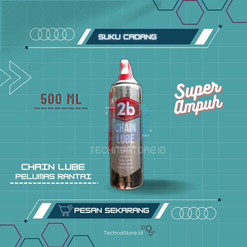 Chain Lube 2B 500ml Pelumas Rantai 2B 500cc Kualitas Terjamin