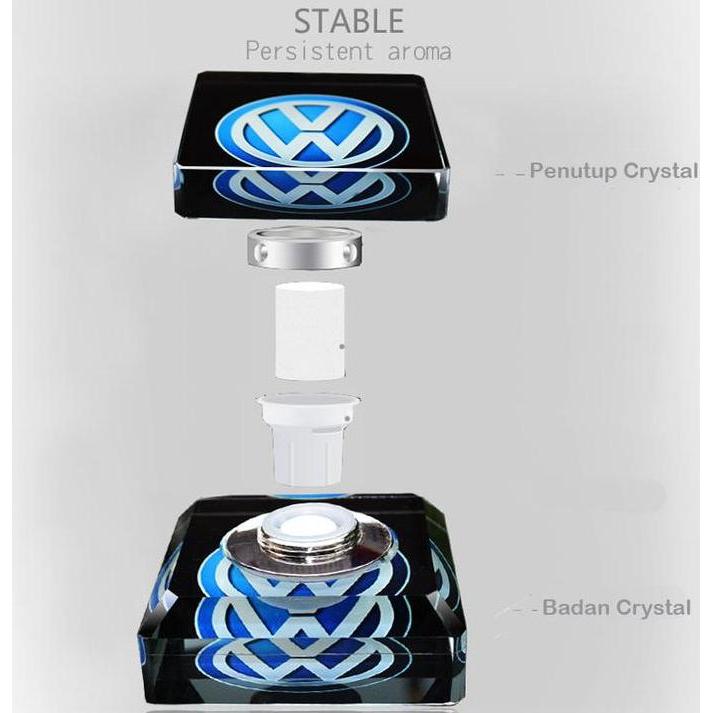 Champion- Rw Tempat Parfum Mobil Bahan Crystal Bisa Isi Ulang Cantik