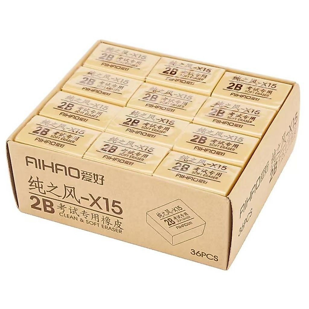 (1 Biji) Aihao Penghapus Pensil X15/X16 Cream /Aihao Eraser