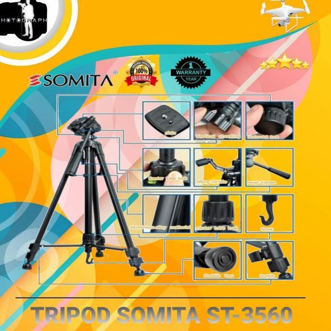 TERBARU - TRIPOD KAMERA SOMITA ST-3560 - SOMITA ST-3560