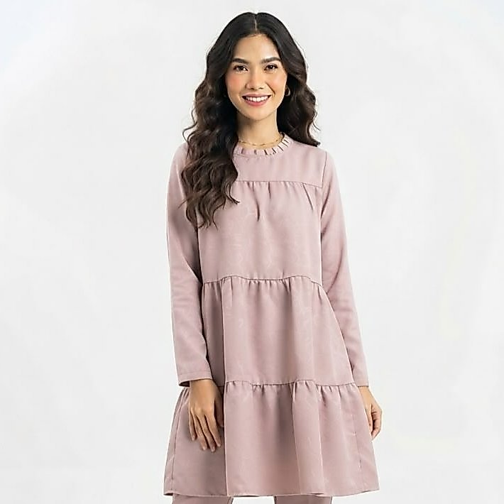 Eprise Yasmin Tunic  - SS931C PINK | Tunik Wanita Muslim | Tunik Lebaran